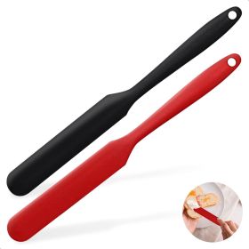 Silicone Jar Scraper with Long Handle, Jam Spreader for Peanut Butter, Kitchen Spatula for Baking and Cake Icing, Small Silicone Spatula, 2Pcs