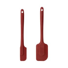 Professional 10 & 10.5 in Silicone Solid Kitchen Spatula Set Red