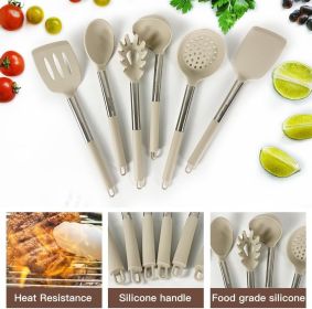 Kitchen Utensils Set-Silicone Cooking Utensils-33pcs Non-Stick Silicone Cooking Kitchen Utensils Spatula Set with Holder-Best Kitchen Cookware with St
