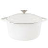Dutch Oven,Dutch Oven Pot with Lid,3 QT Enamel Dutch Ovens with Dual Handles,Cast Iron Pot for Braiser,Cooking,Gifts for Family