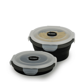 GLIDER LB Black Bento Premium Lunch Box & Food Storage Containers (Color: black, size: small)